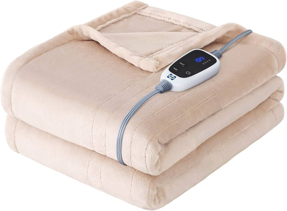 Sealy Electric Blanket Heated Throw, Soft Flannel Heating Blanket with 6 Heat Settings & 2-10 Hou... | Amazon (US)