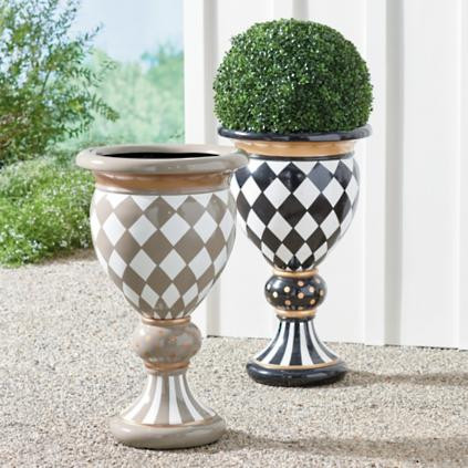 Zara Painted Pedestal Planter | Grandin Road