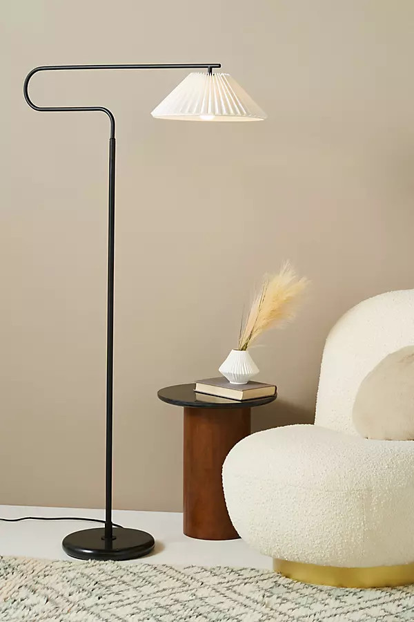 Harriet Paper Pleated Floor Lamp | Anthropologie (US)