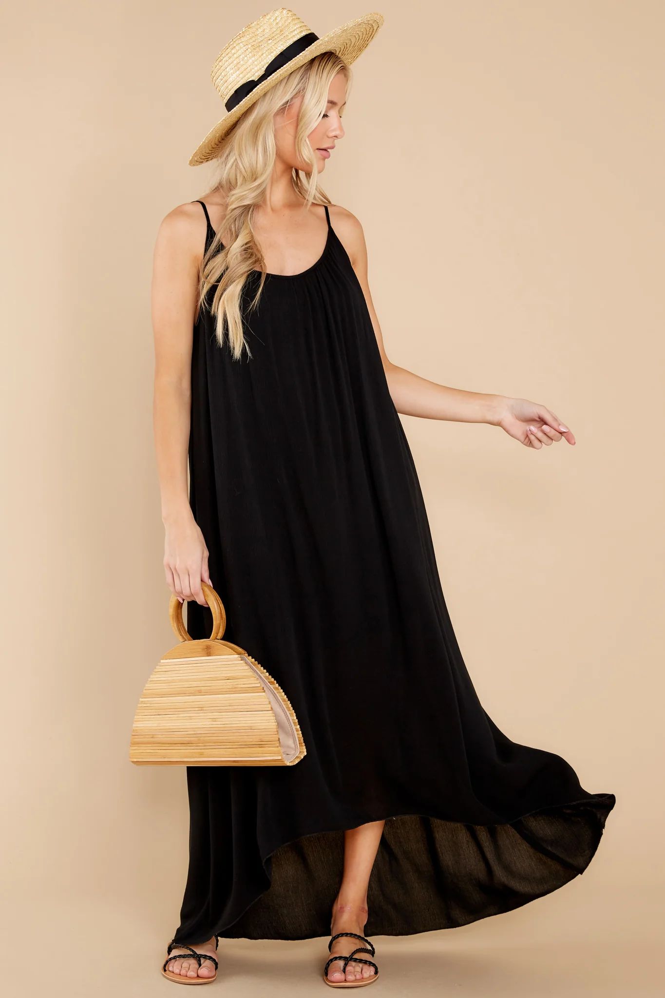 Hit The Road Black Maxi Dress | Red Dress 