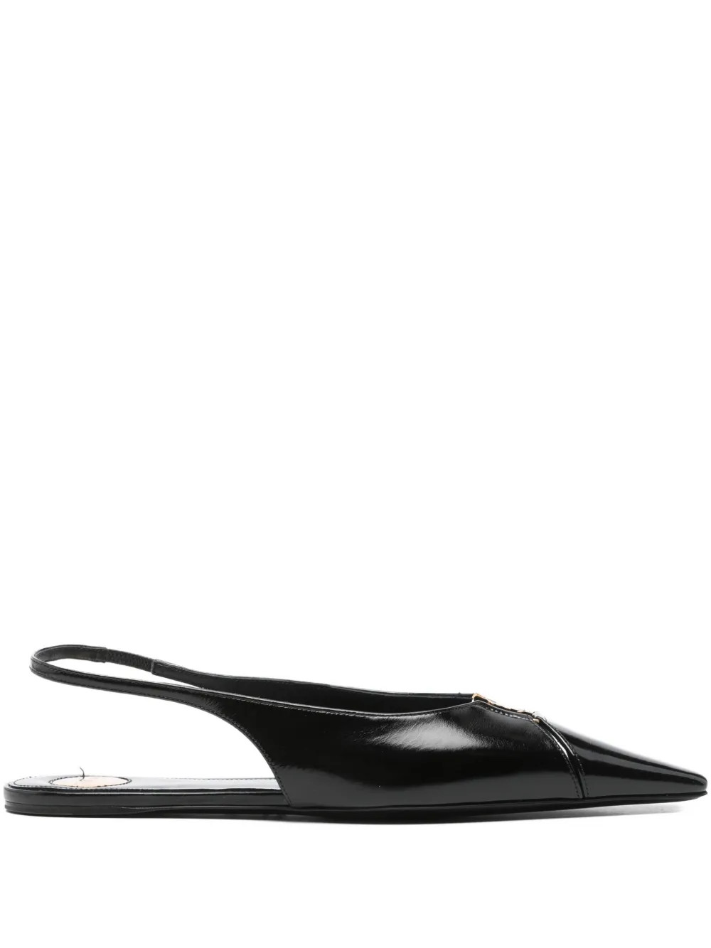 Saint Laurent Babylone slingback pointed-toe flats - Black | Farfetch Global