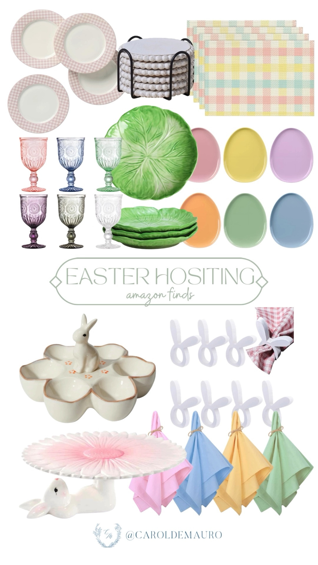 Get ready to host the most charming Easter brunch with these pastel Amazon finds that bring all the spring vibes to your table! Love the adorable bunny-themed serving pieces to colorful glass goblets and gingham placemats, these details make hosting effortless and aesthetic.

easter decor, entertaining at home, table settings, table vignette, dining room inspo, hostess life, table centerpiece, party decor, spring decor

#LTKHome #LTKU #LTKSeasonal