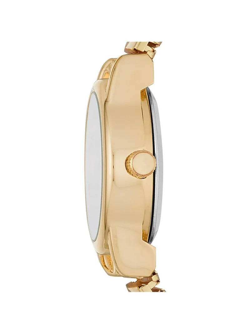 Time & Tru Women's Wristwatch: Gold Tone Oval Case, Easy Read Dial, Expansion Band (FMDOTT008) | Walmart (US)