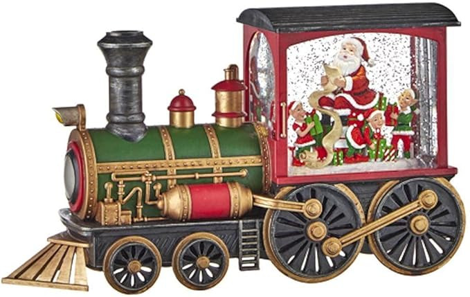 Raz Imports Holiday Water Lanterns 12.25" Santa'S List Musical Lighted Water Train - Premium Chri... | Amazon (US)