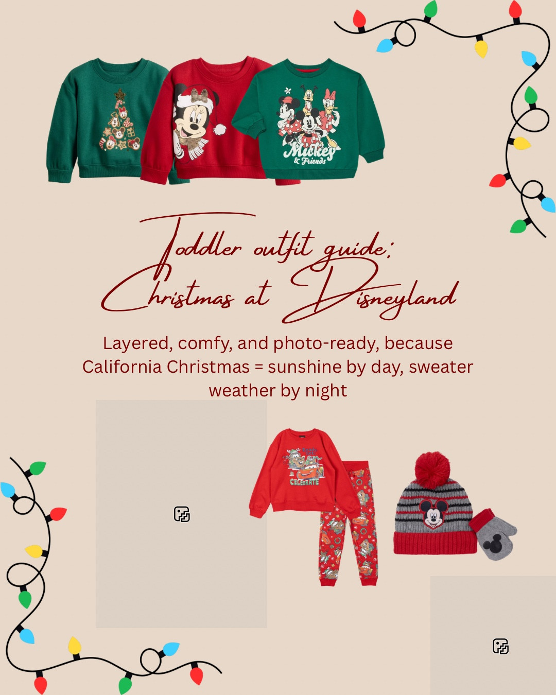 Dressing toddlers for Disneyland at Christmas = layers, comfort, and room for snacks and stroller naps

Here are my favorite cozy-cute pieces for sunny CA days and chilly park nights. Linked everything so you can shop and save for your trip!

#LTKKids #LTKSeasonal #LTKTravel