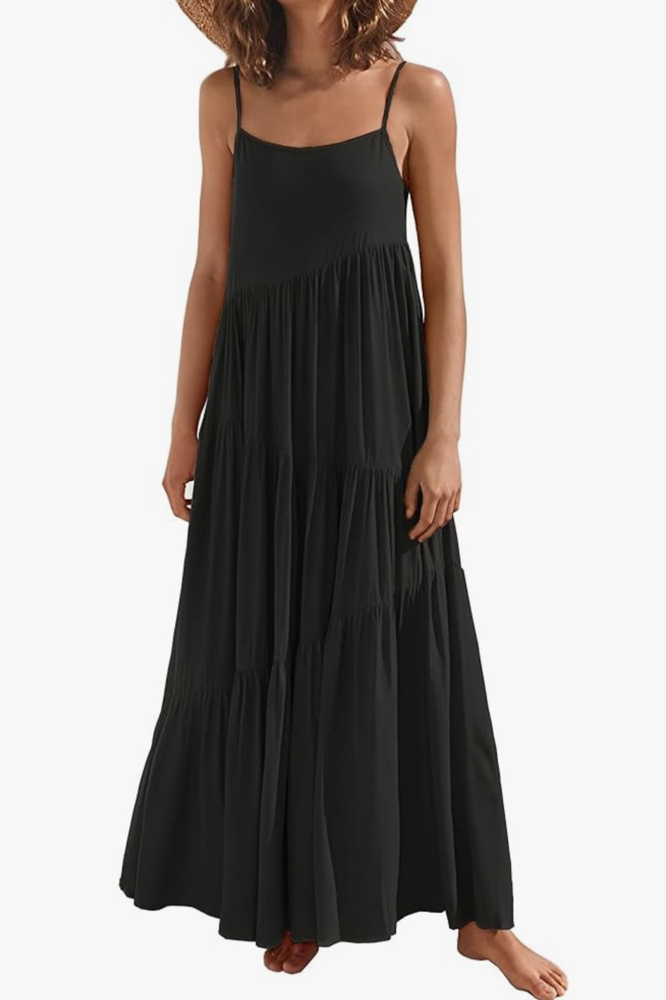 Love this black maxi for beach vaca 

#LTKMidsize #LTKSeasonal #LTKFindsUnder50