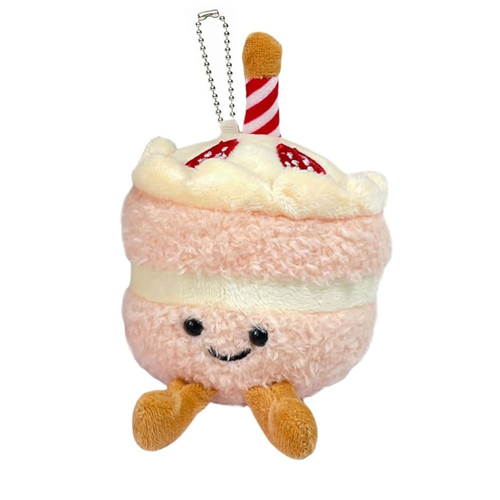 Super Cute Happy Smiling Cup Cake Food Keychain Lucky Good Luck Positive Energy Cake Key Chain Ri... | Amazon (US)