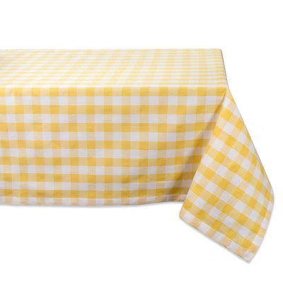 84"X60" Checkers Tablecloth Yellow - Design Imports | Target