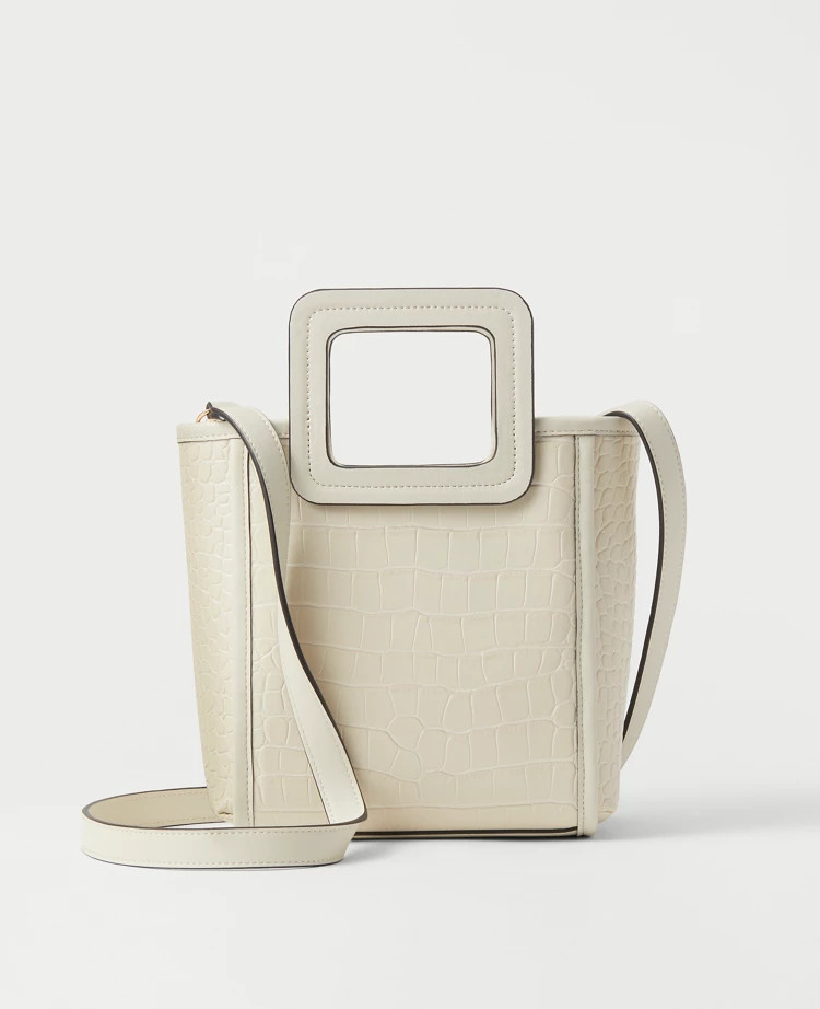 Embossed Handle Crossbody Bag | Ann Taylor