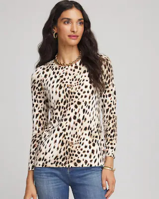 Animal Print Touch of Cool™ Layering Tee | Chico's