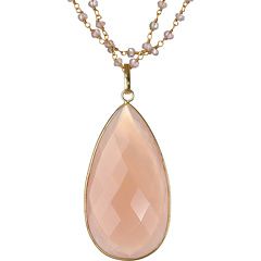 Dee Berkley Genuine Stone Necklace (Pink) Necklace | Zappos