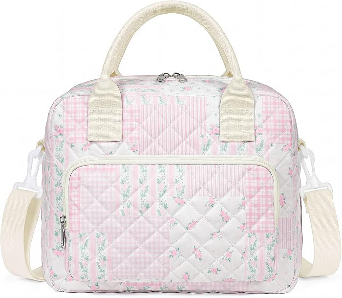 Quilted Lunch Box for Women, Insulated Lunch Bag for Adult,Cute Lunch Tote Bags for Work Picnic T... | Amazon (US)