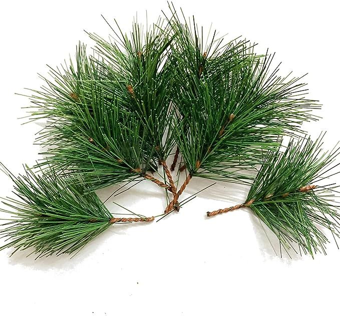Green Plants Pine Needles Artificial Pine Needles Branches Fake Pine Picks for Christmas Garland ... | Amazon (US)