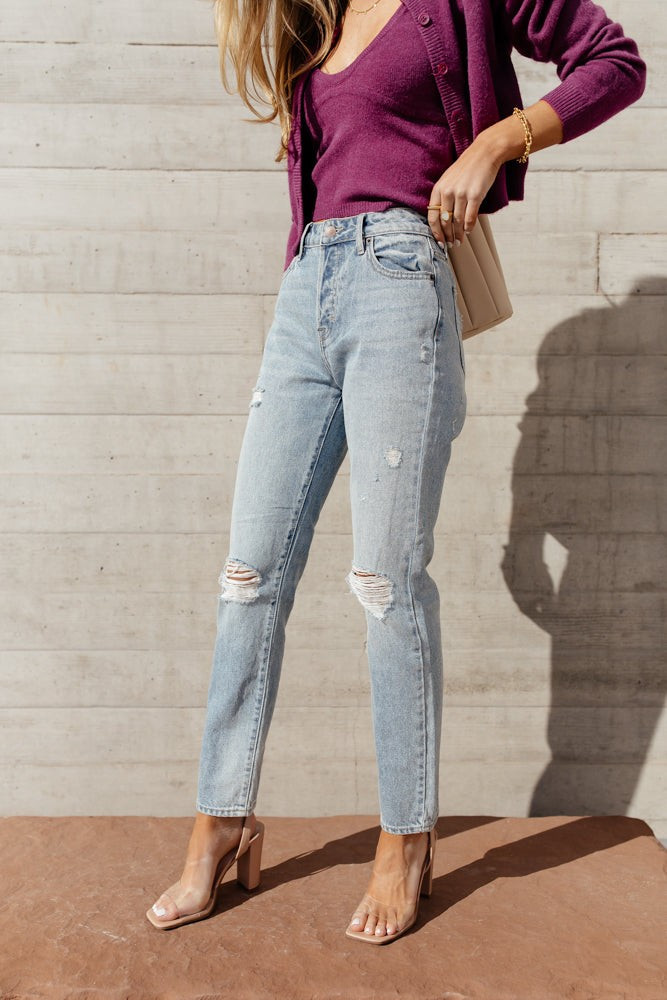 Adriana Straight Leg Denim in Light Wash | Böhme US