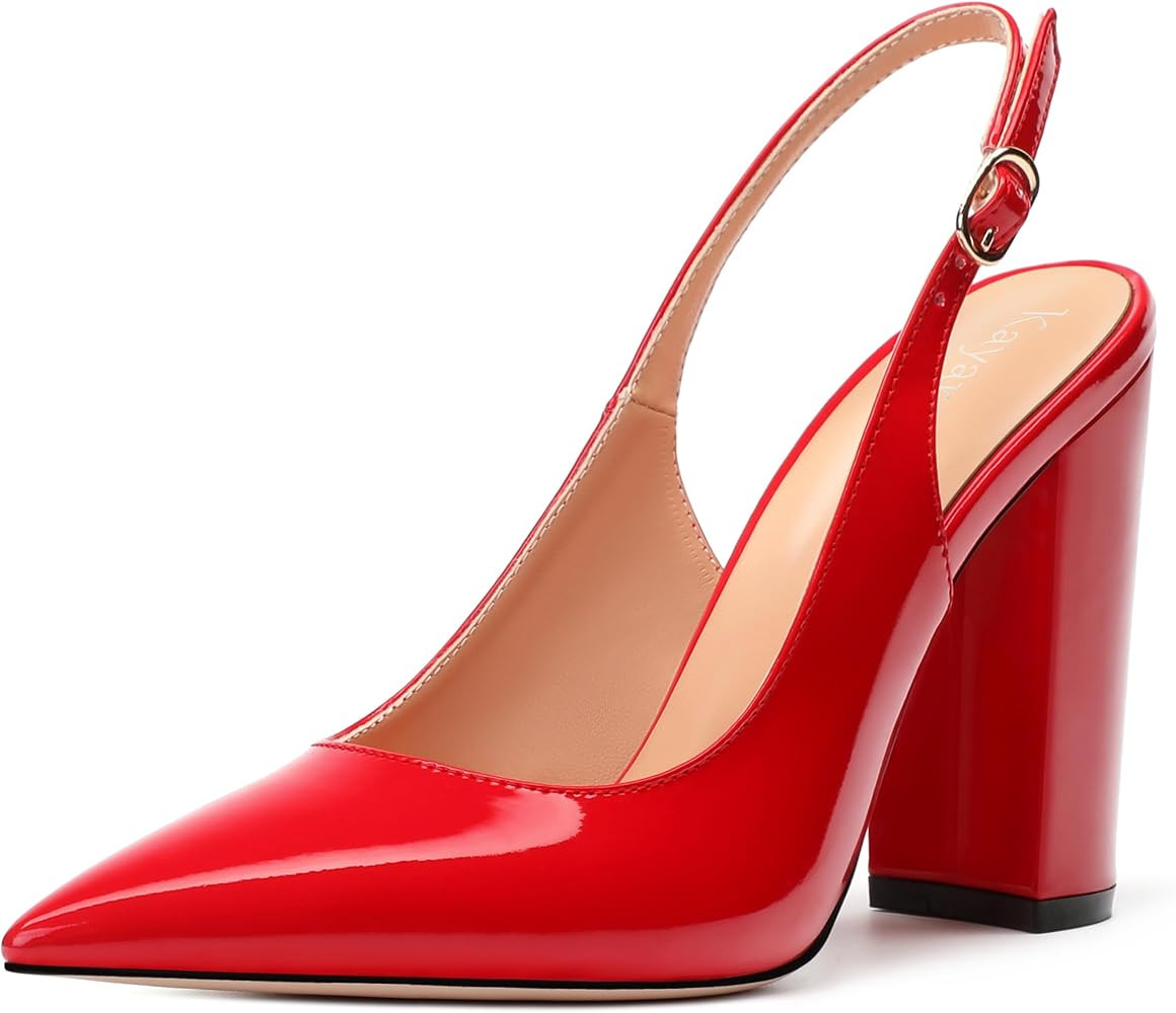 Women's Pointed Toe Slingback Heels, High Heel Shoes for Women | Amazon (US)