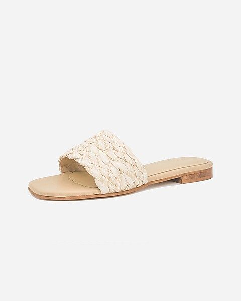 Jessie James Decker x  KAANAS Braided Raffia Slip-on Sandal | Express