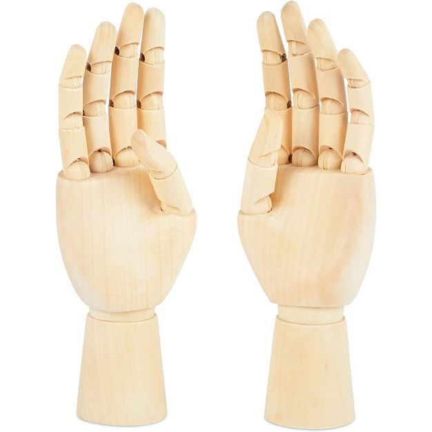 Bright Creations 2 Pack Posable Hand Model for Art, Left and Right Mannequin, 7 in | Target