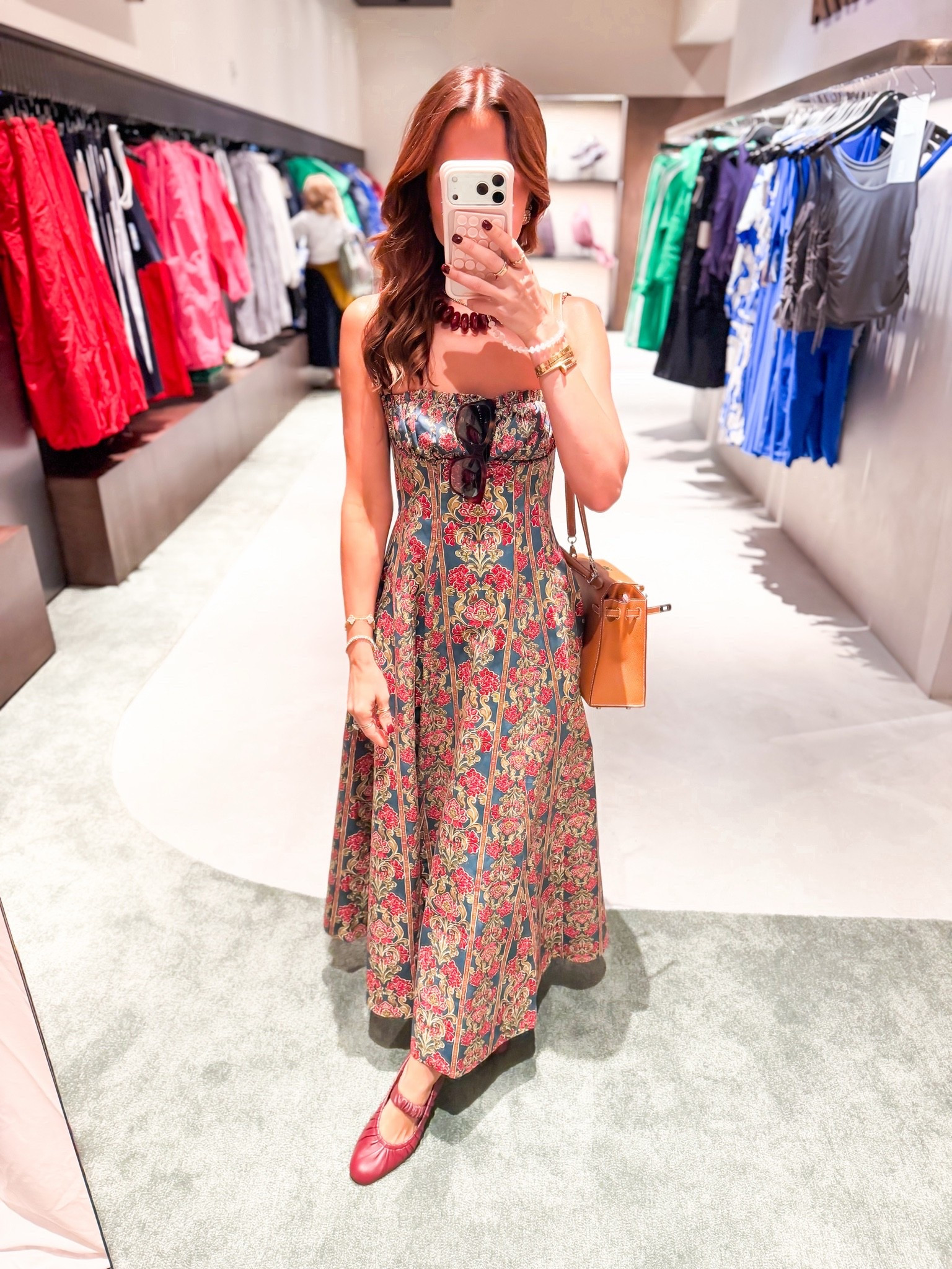 Fall dress. Fall outfit. Wearing XXS. Has pockets. Outfit for NYFW. Fall wedding guest. Baby shower dress. Wedding shower dress. Burgundy ballet flats are TTS.

#LTKNYFW #LTKgrwm #LTKWedding