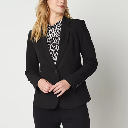Liz Claiborne Kate Womens Classic Fit Blazer, 6, Black | JCPenney