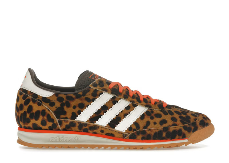 Adidas SL 72 OG Leopard Print (Women's) Sneakers in Dark Brown/Off White/Semi Impact Orange | StockX