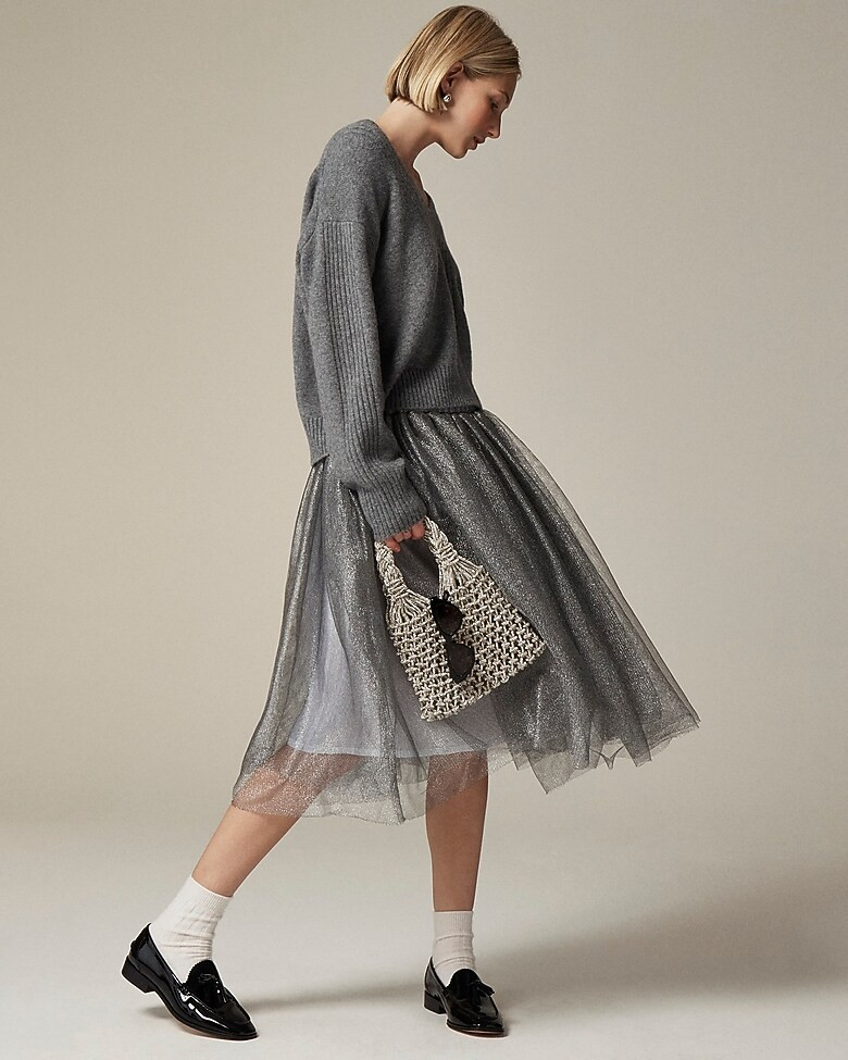 Collection ballet skirt in metallic tulle | J. Crew US