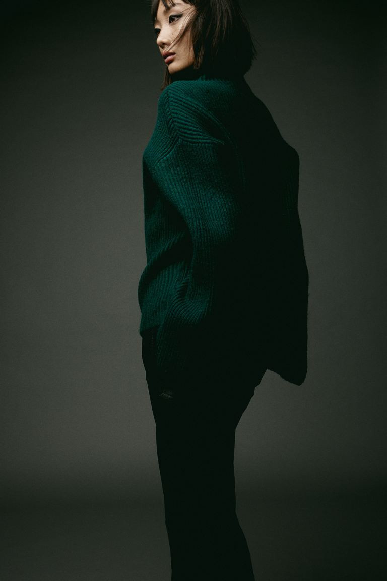 Rib-knit Mock Turtleneck Sweater | H&M (US + CA)
