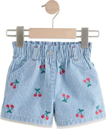 Kids' Cherry Embroidered Denim Shorts | Nordstrom