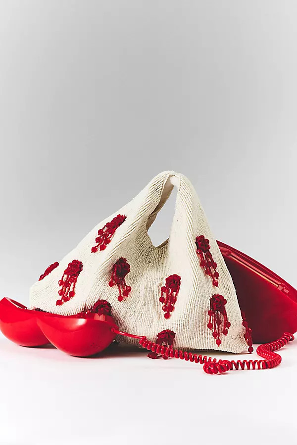 Studded Beaded Satchel Bag | Anthropologie (US)