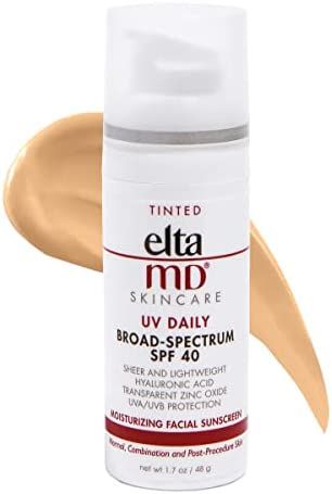 EltaMD UV Daily SPF 40 Tinted Sunscreen Moisturizer Face Lotion, Tinted Sunscreen with Hyaluronic... | Amazon (US)