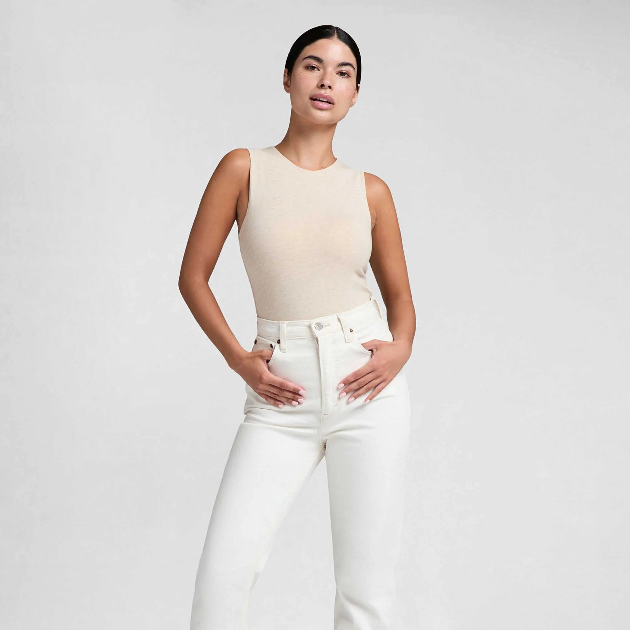 Classic Crewneck Tank Bodysuit | Nuuds US