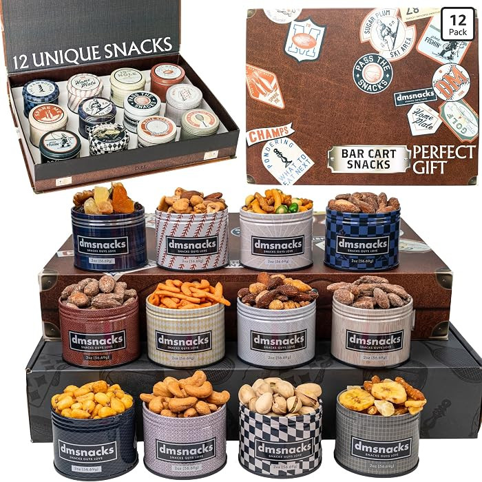 Snack Box Gift Basket, Birthday Gift for Men, Women, Food Care Package, Unique Tins of Assorted N... | Amazon (US)
