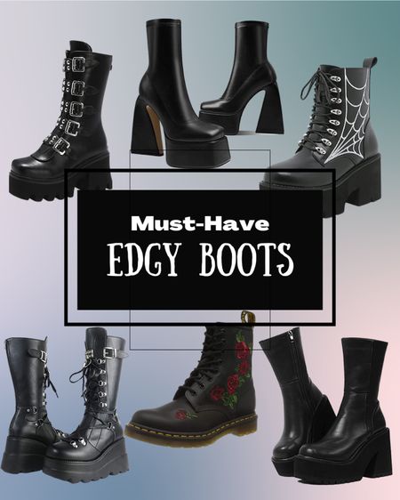 Edgy boots | Amazon fashion finds | edgy outfits | alt fashion finds 

#LTKFind #LTKstyletip #LTKunder50
