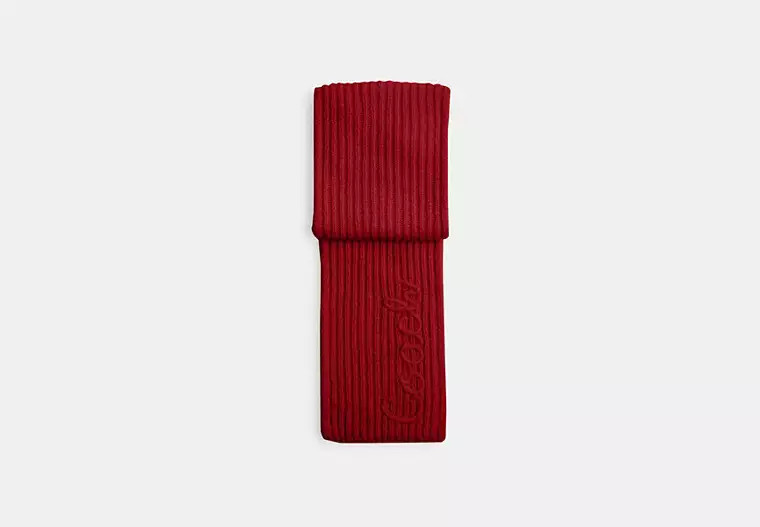 Coach Script Knit Muffler | Coach Outlet CA