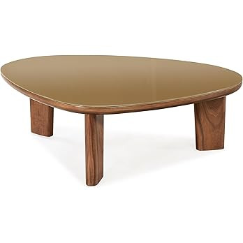 Tov Furniture Oani Walnut and Glass Coffee Table (Triangular) | Amazon (US)