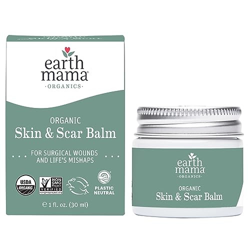 Earth Mama Organic Skin & Scar Balm |C-Section Recovery Skin Care, Pregnancy Stretch Mark Scar Cream with Organic Jojoba Oil, Tamanu Oil & Gotu Kola | Amazon (US)
