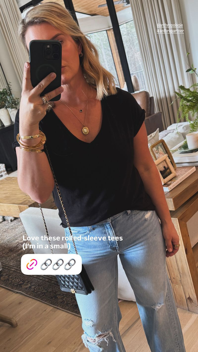 Rolled sleeve anthro tee

use code CRISTIN 20 for 20% off 

 #LTKSeasonal