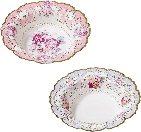 Talking Tables Truly Scrumptious Vintage Floral Disposable Bowls in 2 Designs for a Tea Party or ... | Amazon (US)