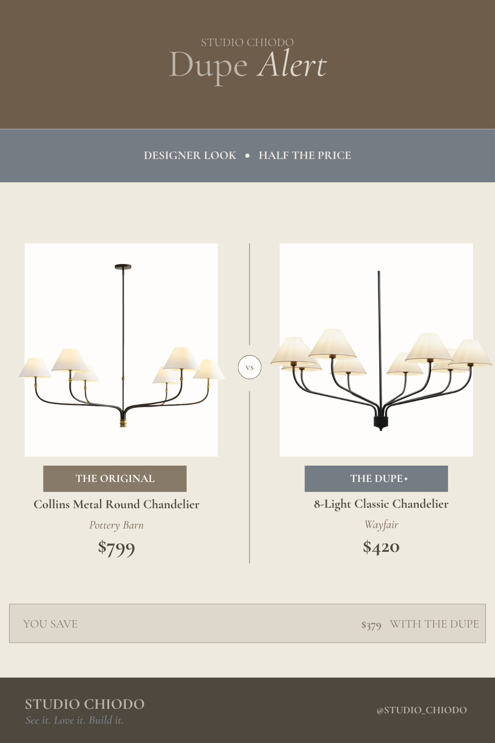 Chandelier Dupe 

 