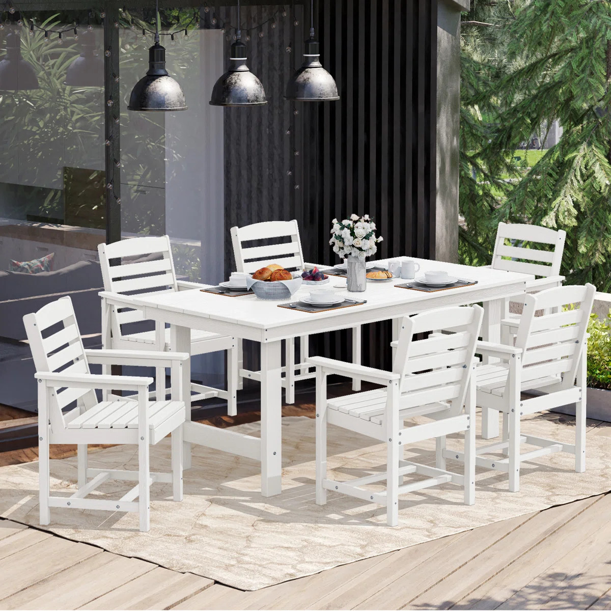 HDPE Outdoor Dining Chairs(Set of 4) (Set of 4) | Wayfair North America