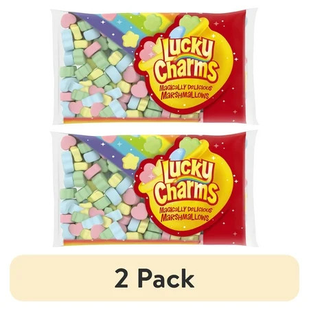 (2 pack) Jet-Puffed Lucky Charms Shaped Magically Delicious Marshmallows, 7 oz Bag | Walmart (US)