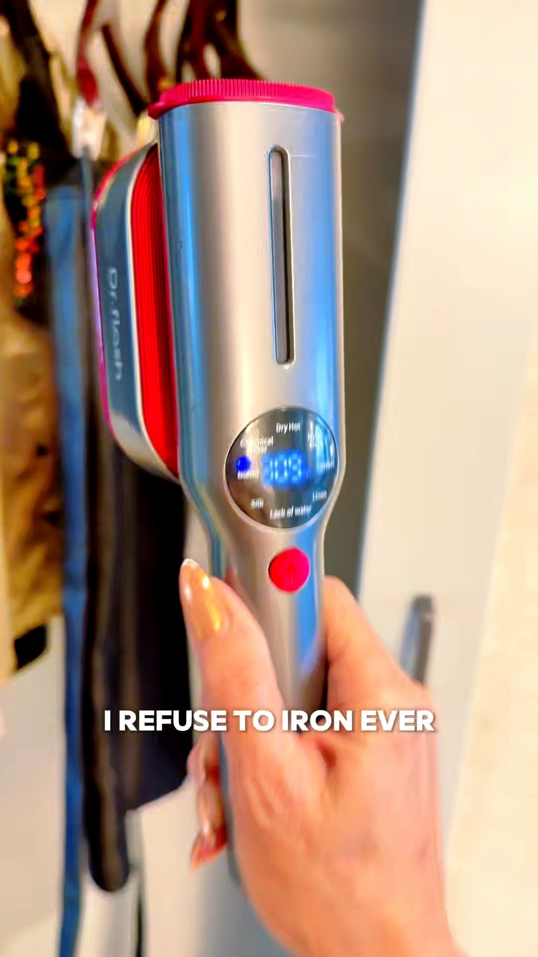 I refuse to iron… so I found something better.
This Dr. Flash steamer heats up fast and goes wherever I go.

Make sure you check for coupons
Don’t take my word for it. Check out the reviews below #steamer #fast #noiron #travelhack  