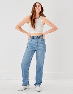 AE Highest Waist Baggy Straight Jean | American Eagle Outfitters (US & CA)