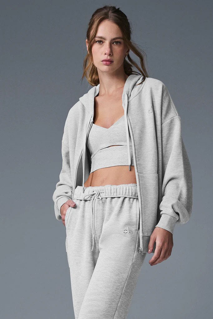 Accolade Full Zip Hoodie - Athletic Heather Grey | Alo Yoga (US)
