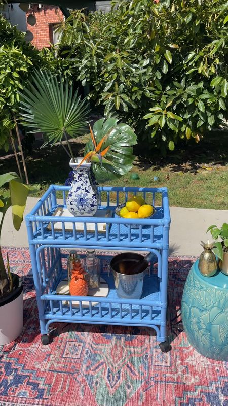 AN EASY DIY BAR CART IDEA! 🍹 
This easy home project took this old dirty bar cart and turned it into a fabulous colorful furniture piece with just one can of @rustoleum spray paint! 
Color: Spa Blue

Follow me for more DIY Home Project and 
Shop my home decor by following me on the @shop.ltk app linked in my bio!
#MyRustoleum
#LauraLilyHome #barcartideas #barcartdecor #diyhomedecor #diyprojects #diydecor #diyideas #patiodecor

#LTKhome #LTKSeasonal #LTKunder50