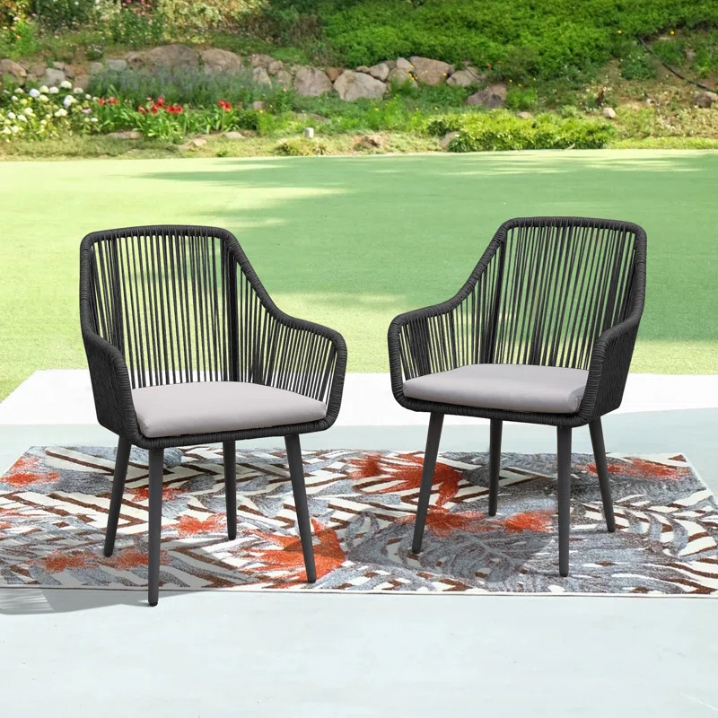 Outdoor Dining Armchair with Cushion | Wayfair North America