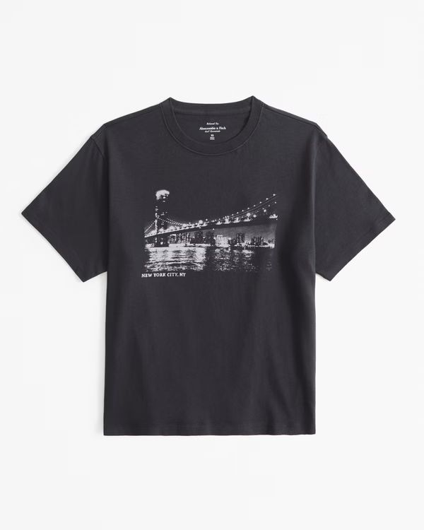 Short-Sleeve New York Graphic Relaxed Tee | Abercrombie & Fitch (US)