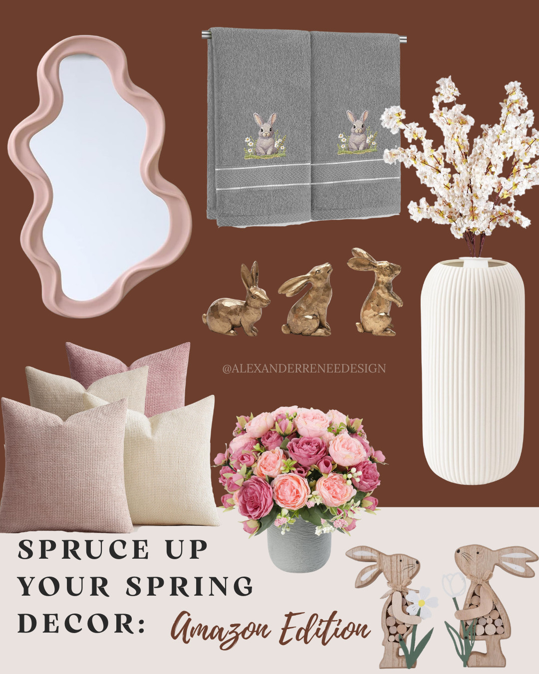 Freshening up the house for spring 🌸 Little touches like soft pillows, florals, and cute bunny accents make everything feel lighter and brighter. Sharing some of my favorite Amazon finds to spruce up your space.

#SpringDecor #AmazonHome #SpringHome #HomeDecorFinds #LTKHome #SpringRefresh #AmazonFinds #CozyHome #SeasonalDecor 

 #LTKSeasonal #LTKU #LTKHome