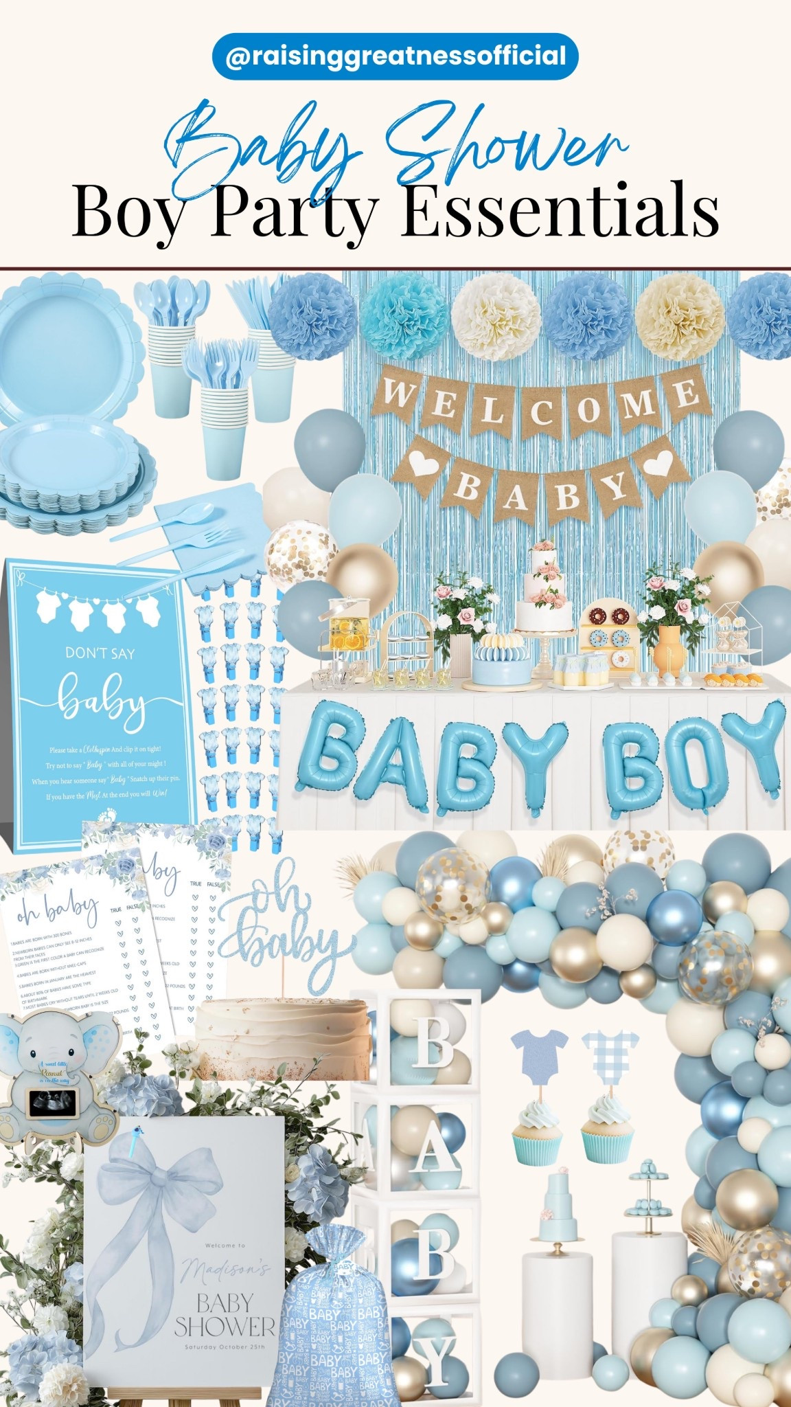 Plan the perfect baby shower with adorable boy themed party essentials that make celebrating extra special. From decorations and tableware to party favors and keepsakes, these Amazon finds help create a beautiful, memorable event for welcoming your little one.🍼💙✨

#BabyShower #BabyBoyShower #PartyPlanning #BabyShowerIdeas #AmazonPartyFinds #MomToBe #BabyCelebration #EventDecor #PartyEssentials #BabyBoy

#LTKSeasonal #LTKKids #LTKBaby