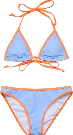 Kids' The Sea Sorbet Triangle Two-Piece Swimsuit | Nordstrom