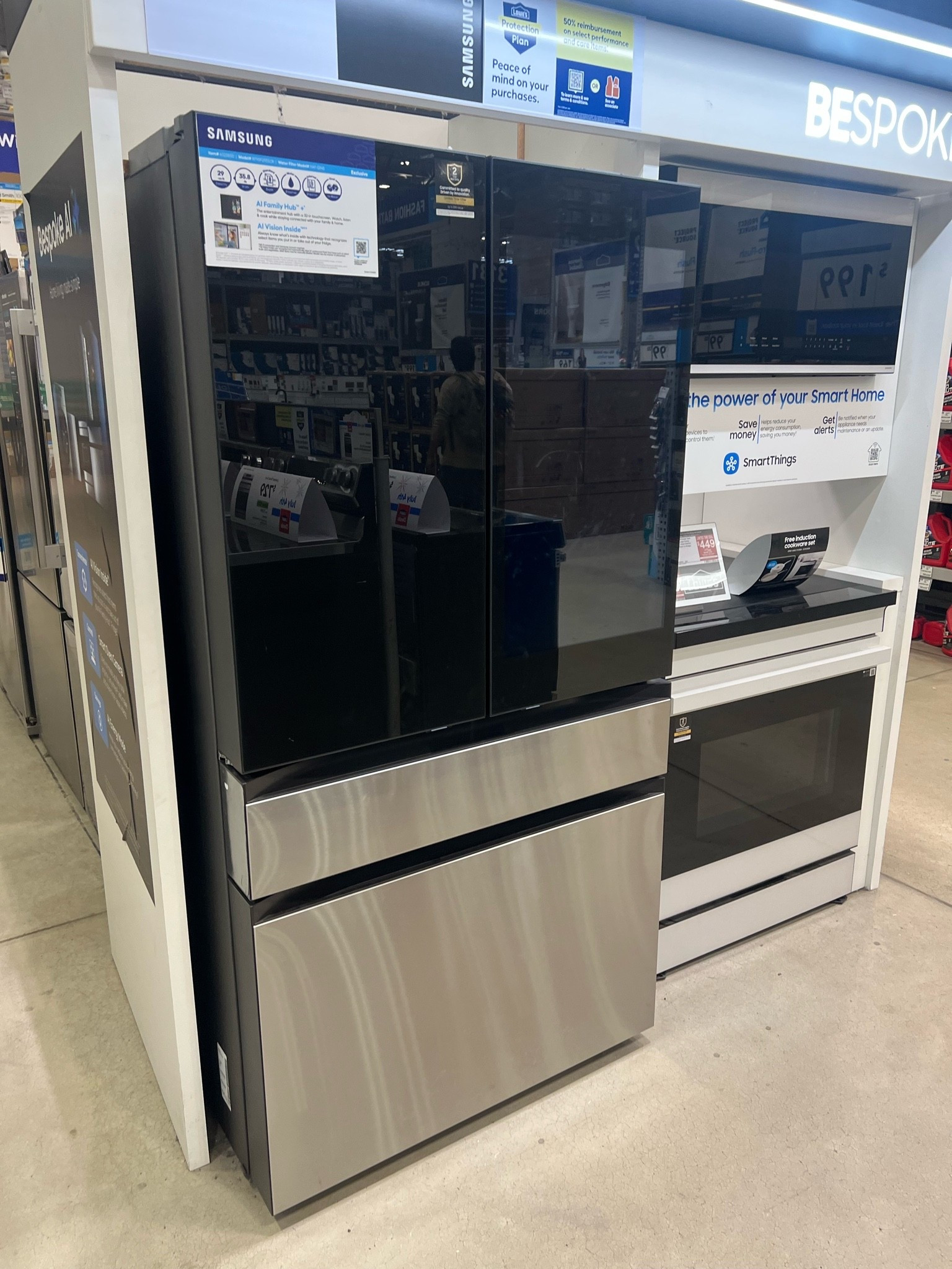 SALE Samsung bespoke ai refrigerator 
Lowe’s
Stainless steel
Glass
New fridge

#LTKHome #LTKSaleAlert #LTKOver40